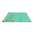 thumbnail image 2 of Ahgly Company Machine Washable Indoor Rectangle Oriental Turquoise Blue Traditional Area Rugs, 2' x 3', 2 of 4