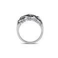 thumbnail image 5 of Gem & Harmony 1/6 Carat (Ctw) Black & White Diamond Ring Band in Sterling Silver for Women, 5 of 7