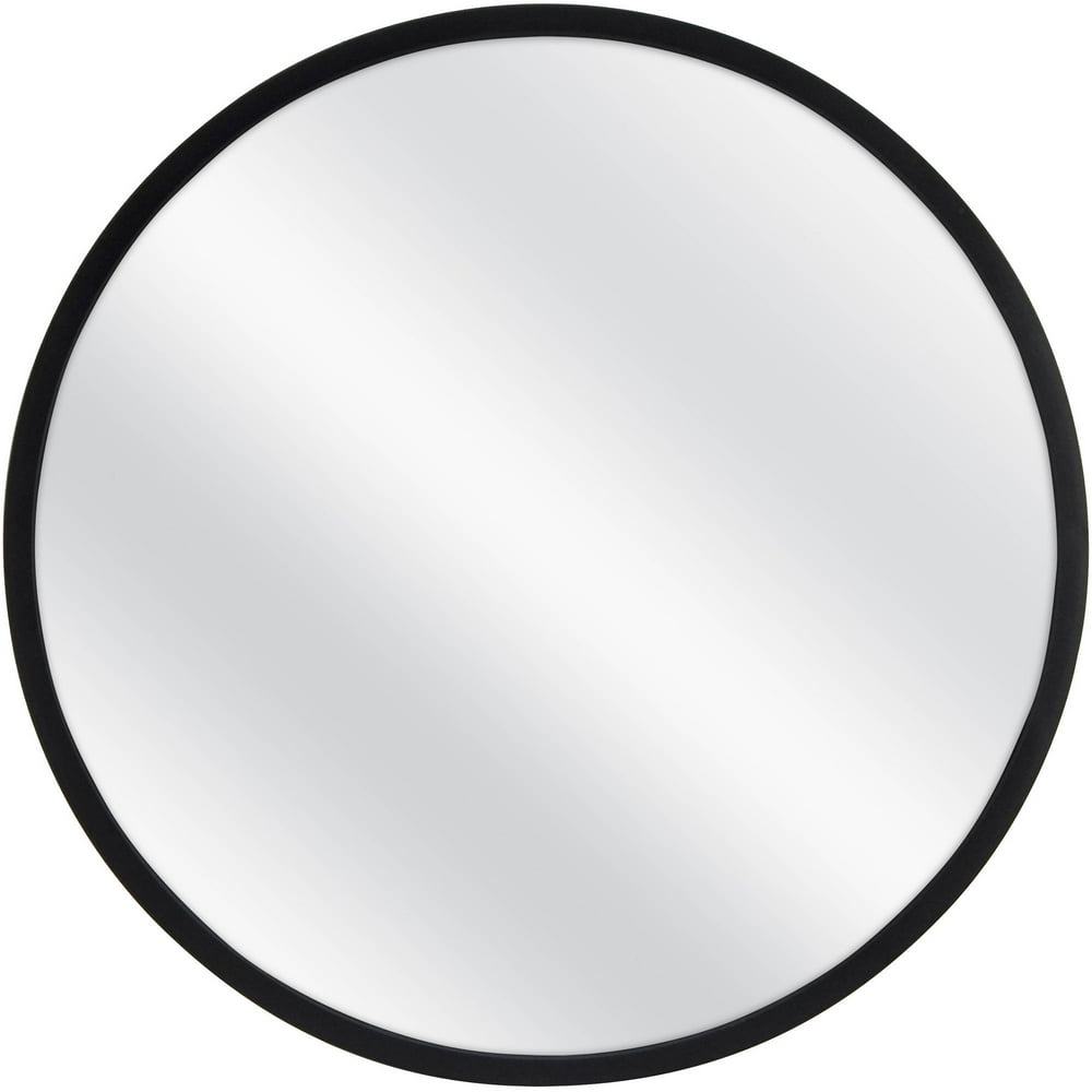 Mainstays 21inch (20.47inch glass mirror) round gallery mirror, black