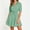 *Green, variant on Women's Collared Button Down Short Sleeve Shirt Dress,Casual Cinched Waist A Line Mini Dress Khaki,Women's Plus L