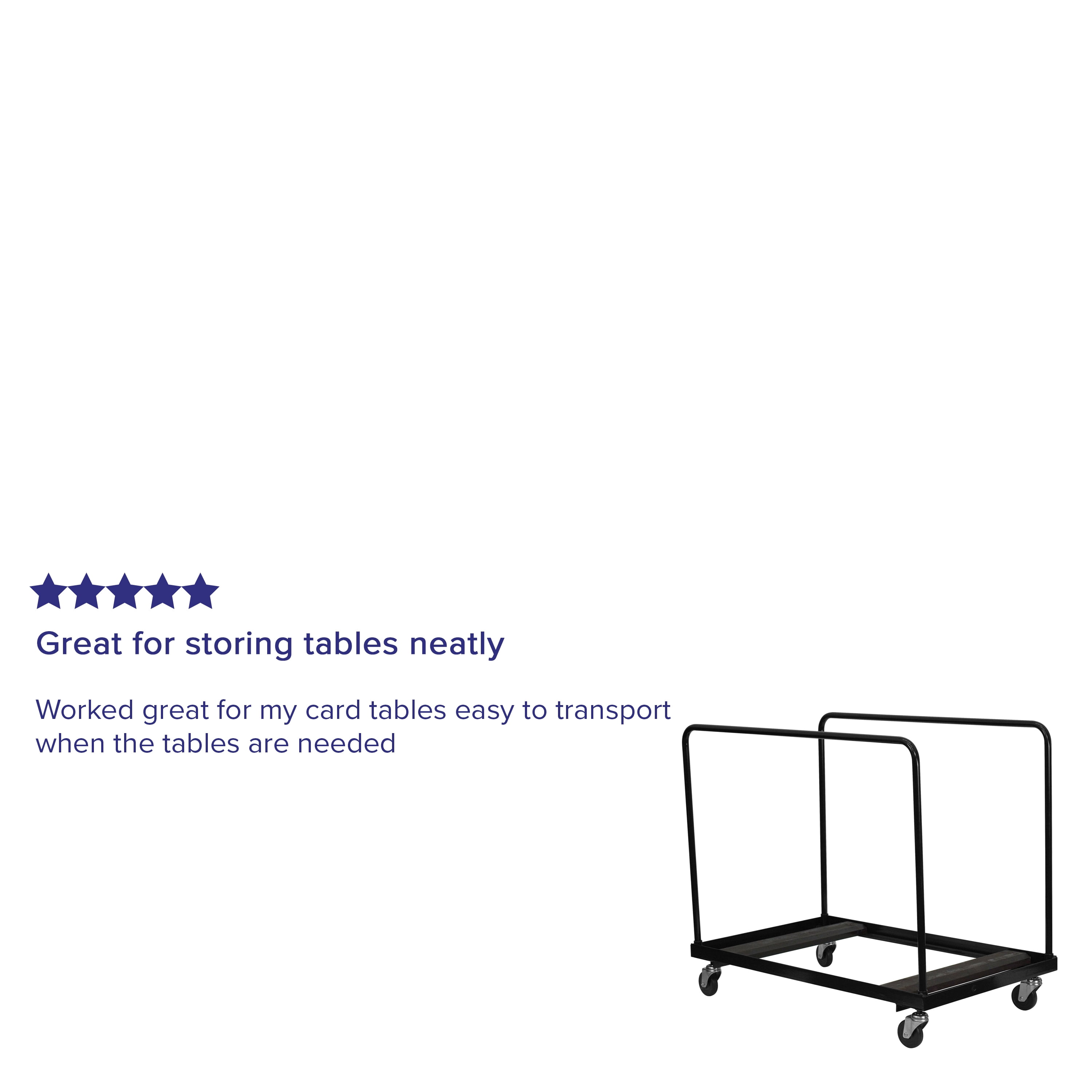 Emma + Oliver Round Folding Table Dolly Storage - Party Event Rental Furniture