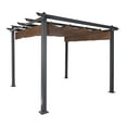 thumbnail image 2 of Coolaroo 454593 Aurora Pergola Design Gazebo avec des Nuances de Canopée Rétractables & 44; Moka, 2 of 5