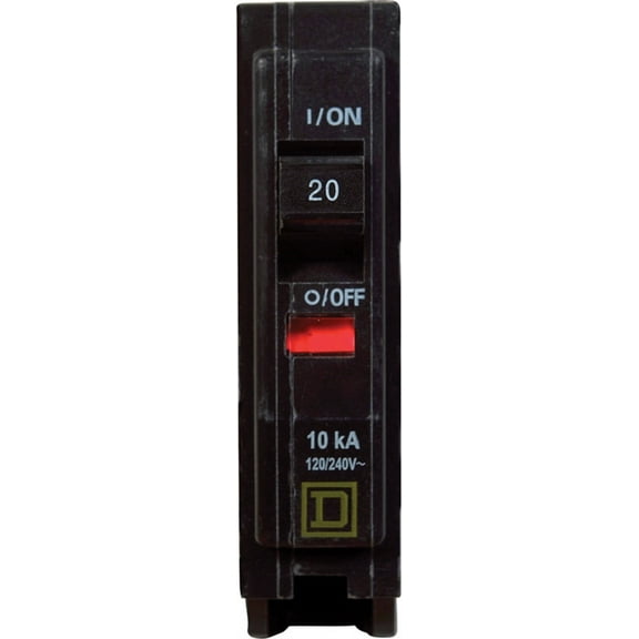Schneider Electric qo120cp1235, 20A 120-240V Plug-In Single Pole Circuit Breaker