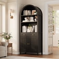thumbnail image 2 of Danolapsi 73" Tall Arched Farmhouse Storage Cabinet,Freestanding Accent Cabinet with Adjustable Shelves,Modern Wood Display Cupboard for Living Room, Kitchen Pantry, Bathroom & Bedroom, 2 of 8