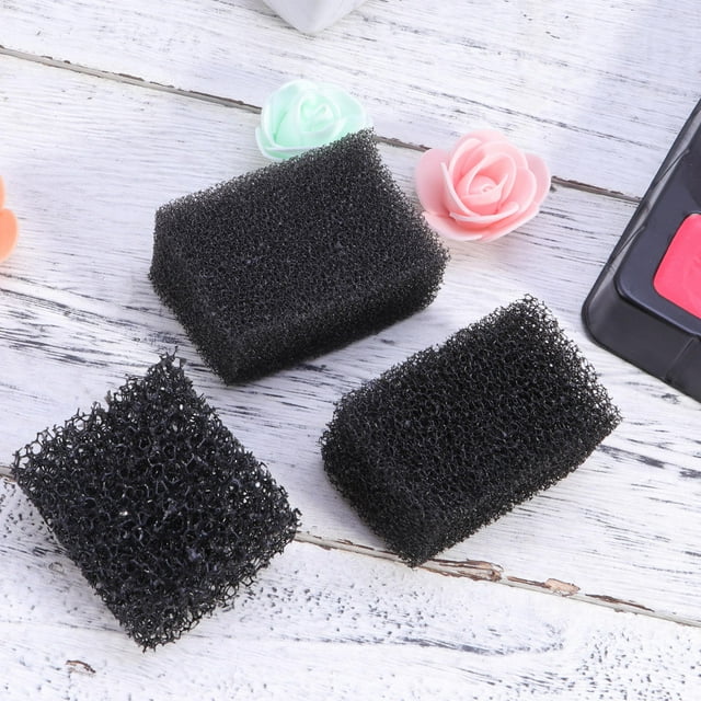 HEALEEP 3PCS Makeup Sponge Brush Black Simulation For Face And Body Painting
