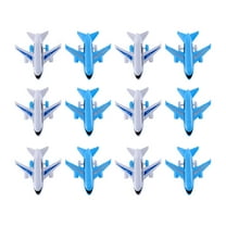 12PCS Kids Airplane Toys Plastic Pull Back Passenger Plane Simulation Models Toys Random Color