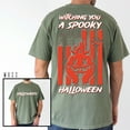 thumbnail image 3 of Unisex Halloween T-Shirt – Creepy Pumpkin Head & Flag Design. Great for matching with friends or your boo during Halloween week and fall festivities., 3 of 7