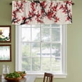 thumbnail image 4 of 2 Pack Valances for Windows, Red Flowers Window Valances for Living Room/Bedroom/Bathroom, Chinese Plum Blossoms Traditional Ink Painting Light Filtering Kitchen Curtain Valance 60"W x18" L, 4 of 9