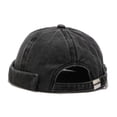 thumbnail image 1 of Bocca Bonnet Docker Lavé Sans Visière Couleur Unie Style Rétro Vintage Rue Printemps Automne Extérieur Gorras Noir Réglable, 1 of 6