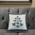 thumbnail image 5 of Amrita Sen Mughal Buta Throw Pillow in Off-White Blue Black 20x20, 5 of 5