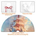 thumbnail image 4 of Yiaed Sailing Ship Ocean Sunset Print Christmas Tree Skirt , Tree SkirtsTree Mat for Christmas Winter Holiday Indoor Decorations-48", 4 of 7