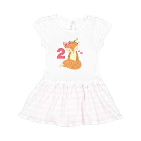 

Inktastic 2nd Birthday Woodland Fox 2 Year Old Gift Toddler Girl Dress