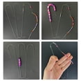 thumbnail image 5 of 4 Pieces Bead Needle Big Eye Beading Needle 15.5cm Metal Sewing Needle Threading Needle for Beads Large Collapsible, 5 of 8
