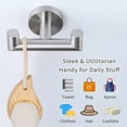 thumbnail image 5 of Bathroom Double Hook Brushed Gold, Angle Simple SUS304 Stainless Steel Bath Towel Holder, Double Robe Hanger Wall Mount, 5 of 18