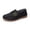 Black, variant on Viluyesy Womens Loafers Double Buckle Slip On Round Toe Comfortable Casual Walking Work Dress Shoes Coffee Size 8