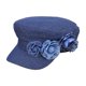 thumbnail image 3 of Sombrero de periódico elegante al aire libre Summer versátil de primavera versátil hat casual para mujeres Azul oscuro, 3 of 8