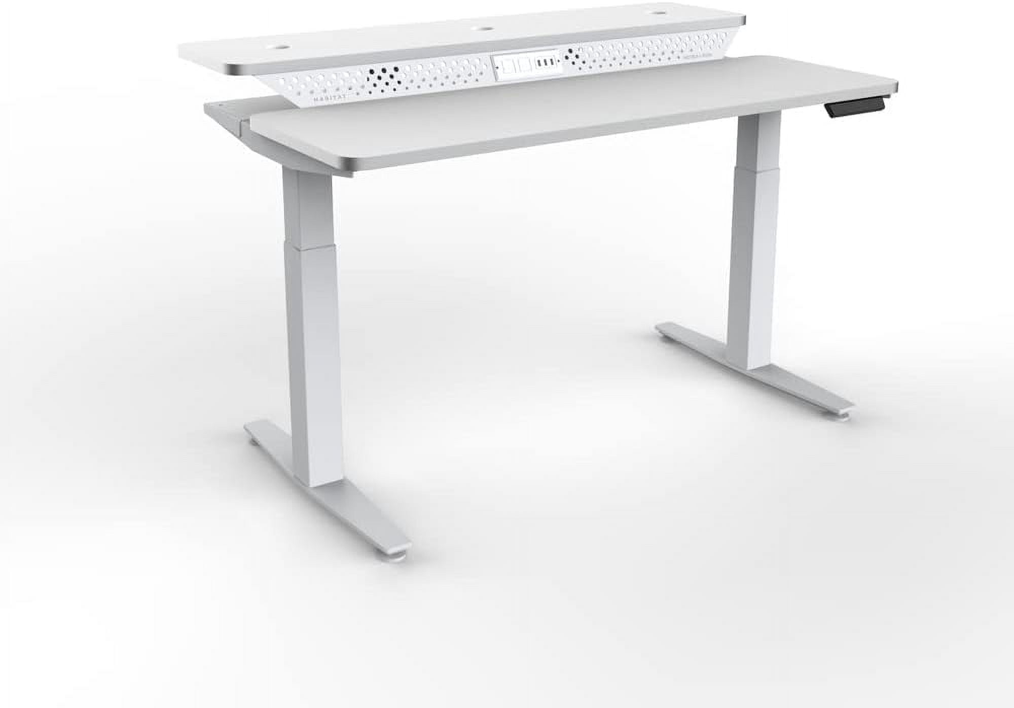 Versadesk Electric Standing Desk, Split-Level Height Adjustable Sit-to-Stand, Dual Motor, 2 Memory Settings, 3 USB Ports, Ergonomic, | White, 48 x 30