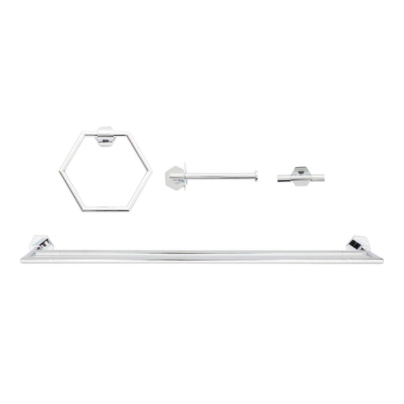 4 Toalleros Flowell York Cromo 61Cm