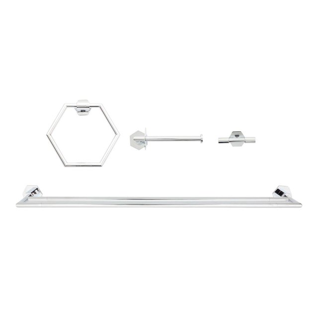 4 Toalleros Flowell York Cromo 61Cm
