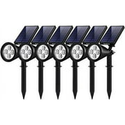 innogear upgraded solar lights 2-in-1 waterproof outdoor landscape lighting spotlight wall light auto on/off for yard garden driveway pathway pool, pack of 6 (white light)