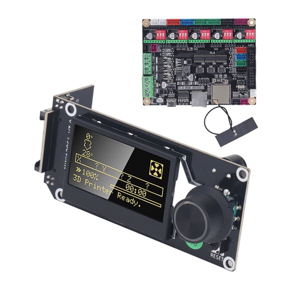 LCD Graphic Display Screen, DC12-24V RGB Backlight 240MHz Clock Frequency For MKS TinyBee V1.0 3D Printer Control Board with Cable for Printing Projects