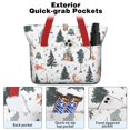 thumbnail image 2 of Tote Bag for Women - Multicolor Christmas Forest Pattern Shoulder Bag - Large Utility Work Duffle Bag with Zipper Handbag for Travel, Work, Sprots, 2 of 5