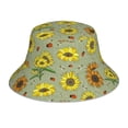 thumbnail image 1 of Balery Sage Green With Sunflowers Sombreros para el sol para hombre y mujer, sombrero de pescador con UPF 50+, 1 of 6