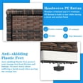thumbnail image 4 of SYTHERS 67 Gallon Waterproof Rattan Deck Box Indoor Outdoor Wicker Storage Container, for Patio Cushions, Gardening Tools and Toys, Brown, 4 of 10