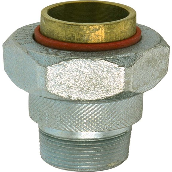 Mueller 167-004NL Galvanized Steel Dielectric Pipe Union 3/4 MPT x 3/4 Sweat in.