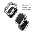 thumbnail image 4 of Metal Apple Watch Band 41mm 40mm 38mm Stainless Steel Strap with TPU Cover, WristBand Link Bracelet Chain for iWatch Series 7 6 5 4 3 2 1 SE, 4 of 8