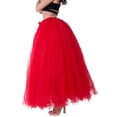 thumbnail image 3 of Seyurigaoka Women's Long Tulle Pleated Skirt Fluffy A-Line Mesh Maxi Skirts Princess Tulle Skirt Solid Color Adjust Tie Up Waist Bubble Long Skirt, 3 of 9