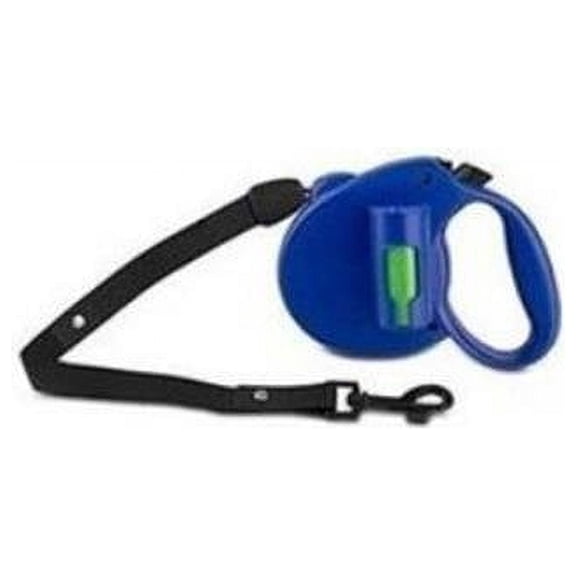 PAW Bio Retractable Leash with Green Pick-up Bags, Blue