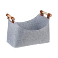 thumbnail image 2 of Log Carrier Carrying Handbag Portable Rack, Foldable Woodpile Barbecue with 45cmx32cmx40cm, 2 of 9