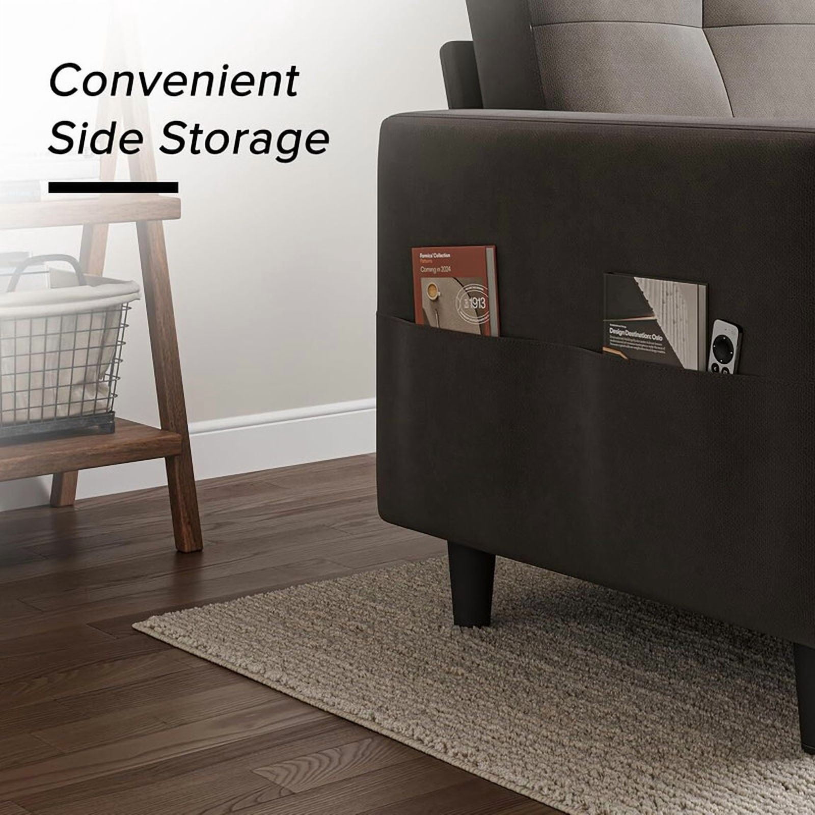 53" Loveseat Sofa, Small Couches 2 Seater Couch for Living Room Comfy Modern Sofa for Bedroom Apartment Office, Brown