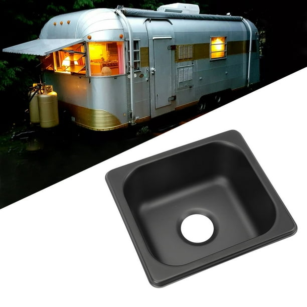 Fregadero Para Vehículos Recreativos, Fregadero De Acero Inoxidable Galvanizado Negro, Resistente Al óxido, 175 X 160 X 70 Mm, Para Baño, Barco, Caravana