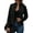 Black, variant on Women'S Faux Suede Jackets Fall Casual Long Sleeve Stand Collar Open Front Cropped Blazer Jacket Coat Dark Brown M