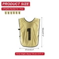 thumbnail image 2 of Uxcell Soccer Training Vest, Team Sports Pinnies Reversible Numbered Jerseys Gold 27 in, 2 of 7