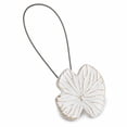 thumbnail image 2 of Magnetic Water Lily Curtain Tieback – Resin Floral Design, Strong Magnetic Closure, No Installation Required – White/Gold, 2 of 7