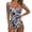 Cyan, variant on Womens Bathing Suits Tummy Control One Piece Swimwear High Waisted Bathing Suits Push Up Cutout Slimming Swimsuit Soft V Neck Swim Dress Shapewear Full Coverage Swimsuit Blue S