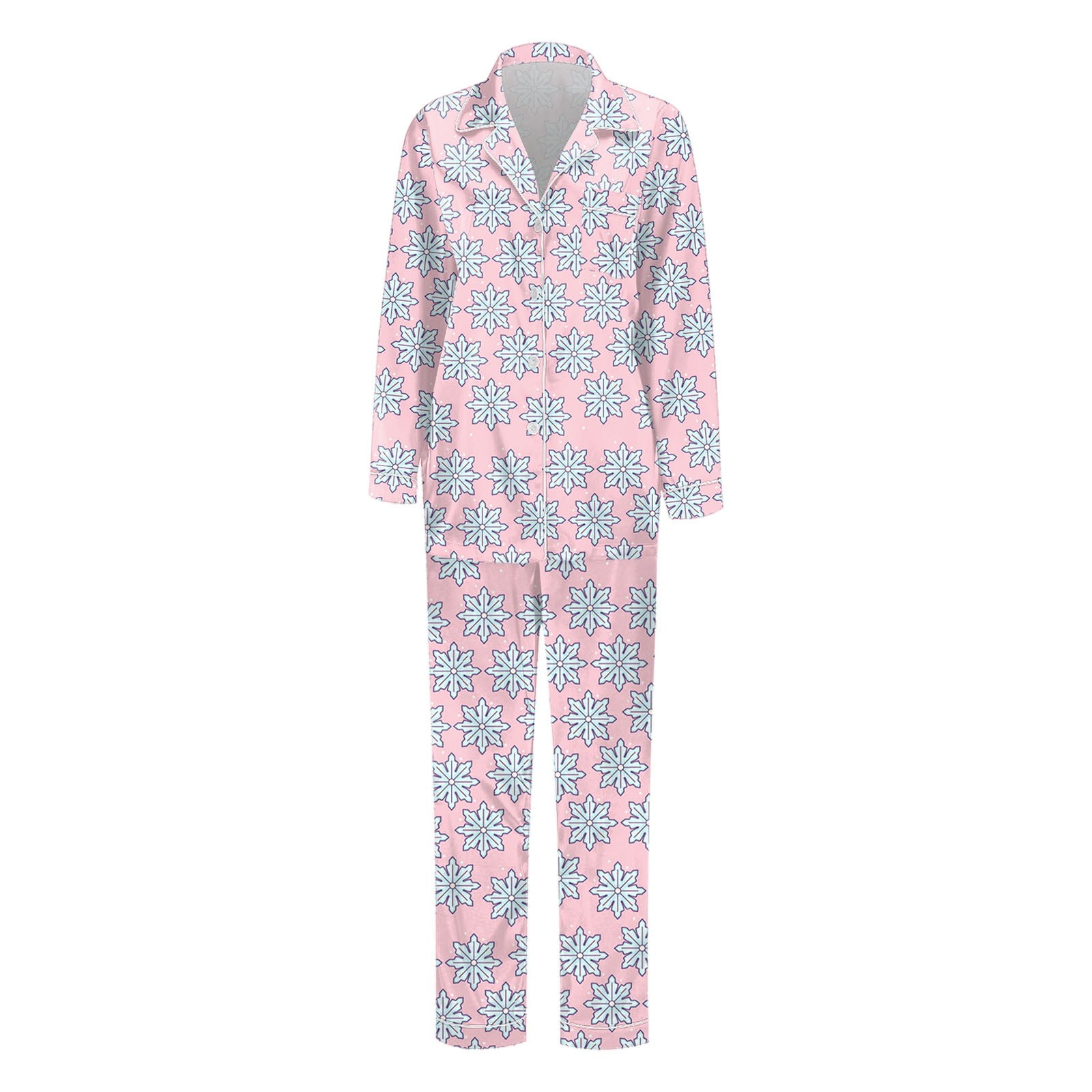 Pyjama Satin Soie Pour Fille - 2 Pièces, Manches Longues, Boutons - Lot Familial Assorti - 5