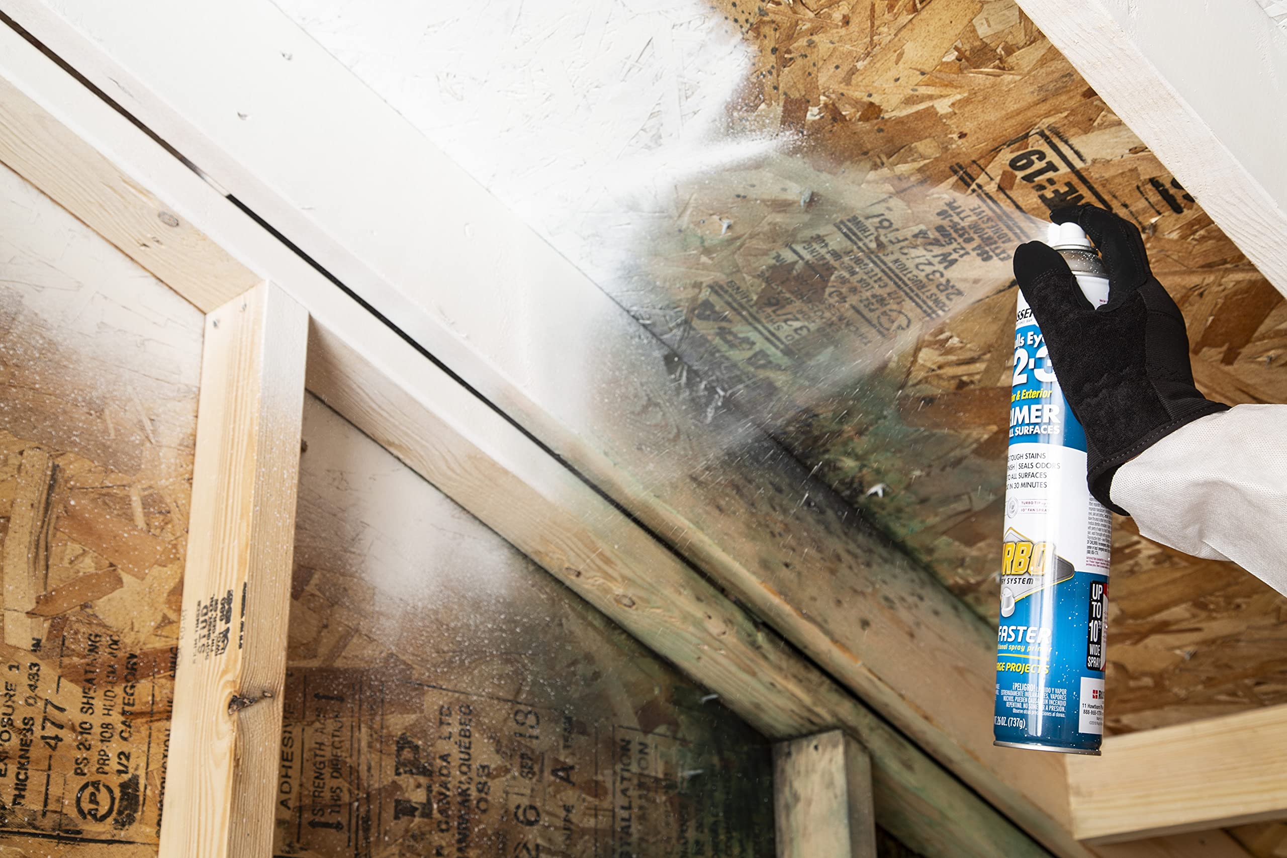 26 oz Zinsser 343746 White Bulls Eye 1-2-3 Interior and Exterior Primer Turbo Spray