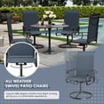 thumbnail image 3 of POTEBAN Textilene High Back Outdoor Dining Chair - Set of 2, Navy Blue, 3 of 9
