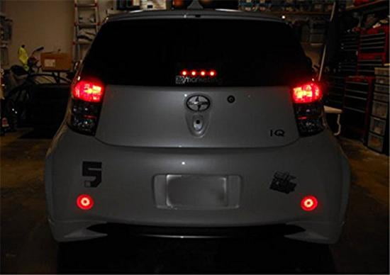 2x Red LED Rear Bumper Reflector Light Set for Scion xB iQ Toyota Sienna Corolla
