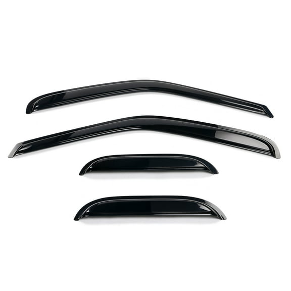 Ikon Motorsports Window Visors Fits 97-03 Ford F150 F250 Extended Cab Acrylic Set Outside Mount