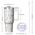 thumbnail image 3 of 40 oz Boho Tumbler Stainless Steel Vacuum Insulated Travel Cup with Handle Flip Straw Lid Leak Proof Gift for Men Women, 3 of 5