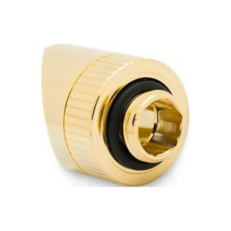 EKWB EK-Quantum Torque Rotary T Fitting - Gold, 2-Pack, G1/4" Threads For Water Cooling Systems