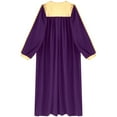 thumbnail image 5 of TiaoBug Womens Mens Choir Church Robe V-neck Long Sleeve Zipper Graduation Gown Purple M, 5 of 7