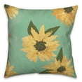 thumbnail image 2 of Creative Products Painted Sunflower Teal 20 x 20 Indoor / Outdoor Pillow, 2 of 3