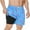 Sky Blue Flamingo, variant on Zando Mens Swim Trunks with Compression Liner Quick Dry Beach Shorts for Mens Bathing Suit Black Blue Gradient M