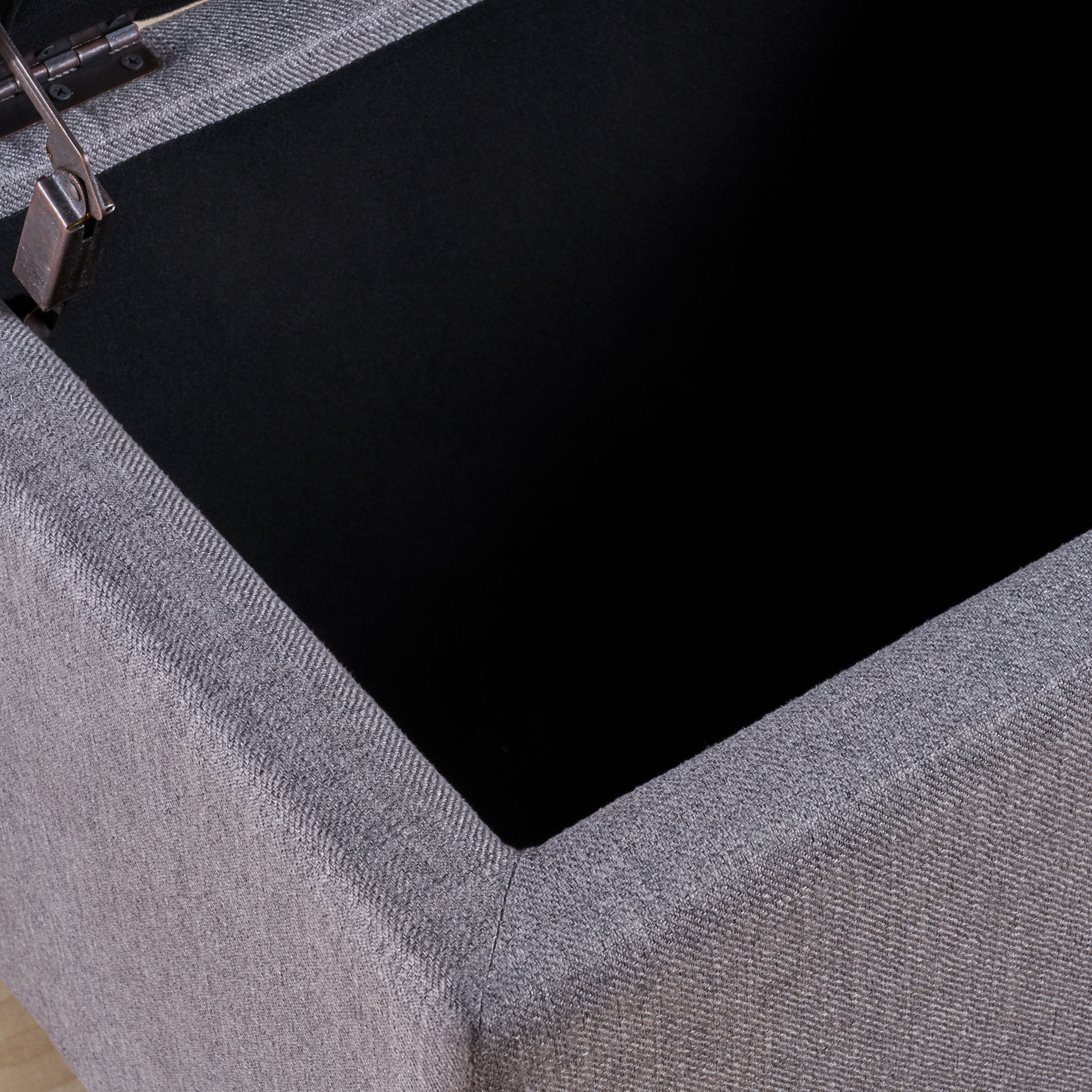 Noble House Safiya Traditional Home Office Fabric File Storage Ottoman, Gray